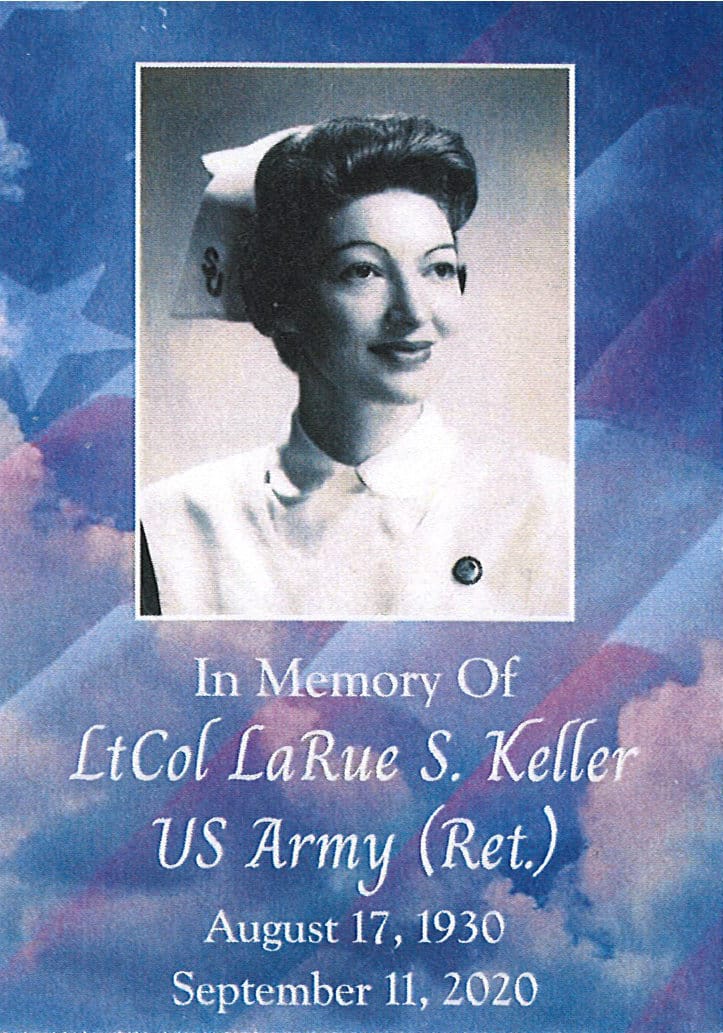 In Memory of LTC LaRue Keller US Army (Ret)